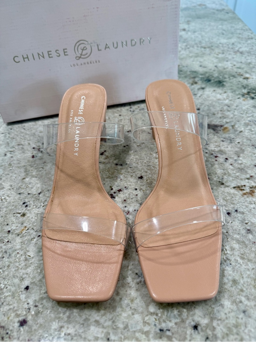 Chinese Laundry Nude Clear-Strap Block Dress Heel Sandal - Picture 7 of 16